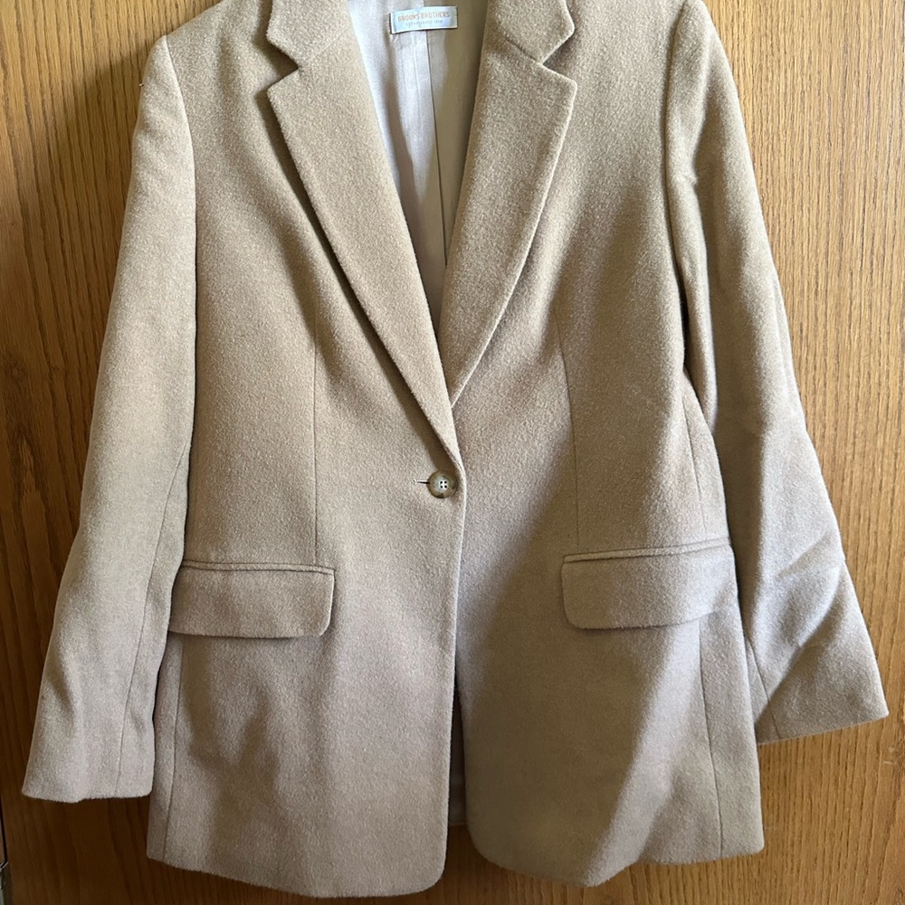 Vintage Brooks Brothers Beige Camel Hair Blazer